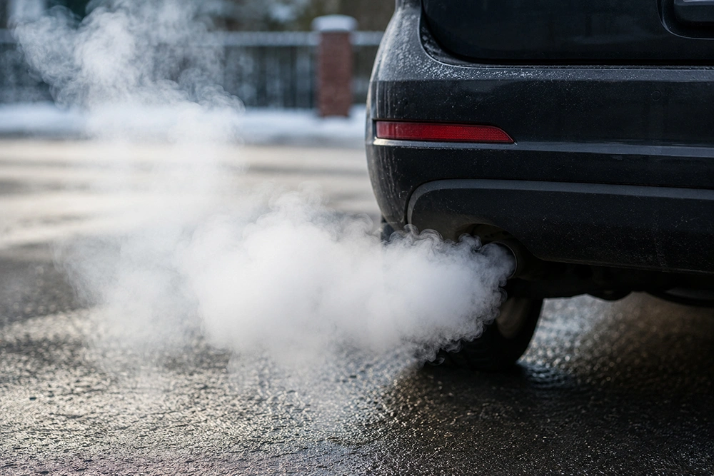White smoke from diesel engine caused by faulty glow plugs White smoke from diesel engine caused by faulty glow plugs