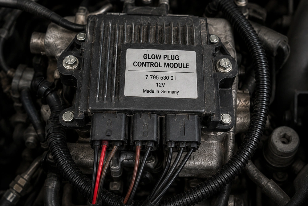 Glow plug control module related to dashboard warning light faults