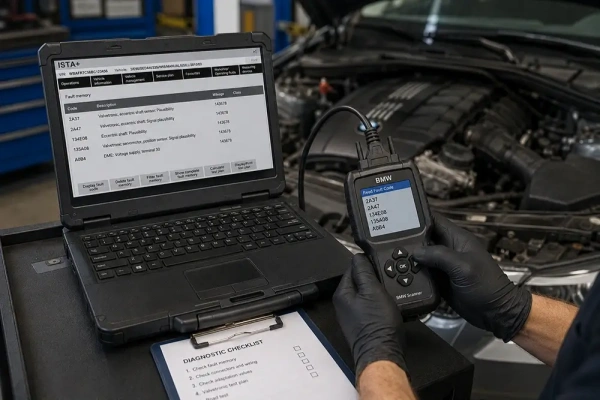 BMW Valvetronic fault codes 2A37 2A47 134E08 diagnostic checks BMW Valvetronic fault codes 2A37 2A47 134E08 diagnostic checks